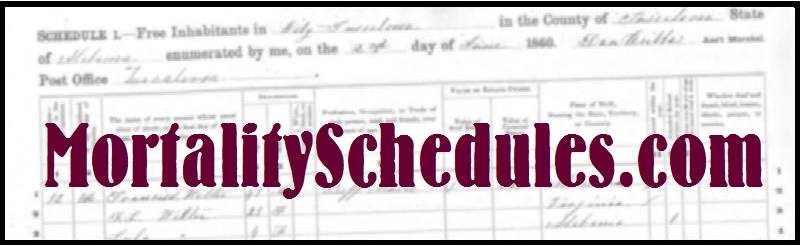 Mortality Schedules - free death records search through the federal census mortality schedules online.